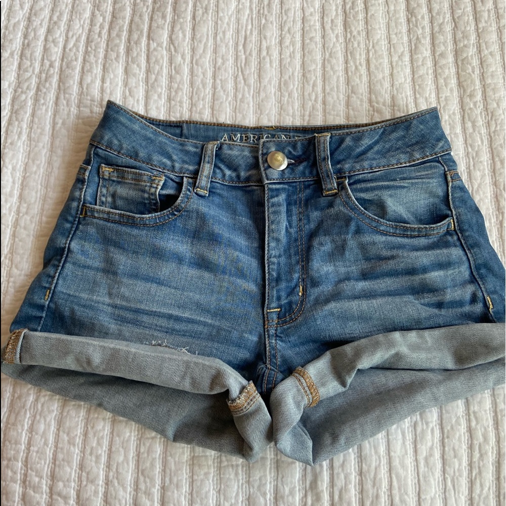 American Eagle High Rise Shortie Shorts